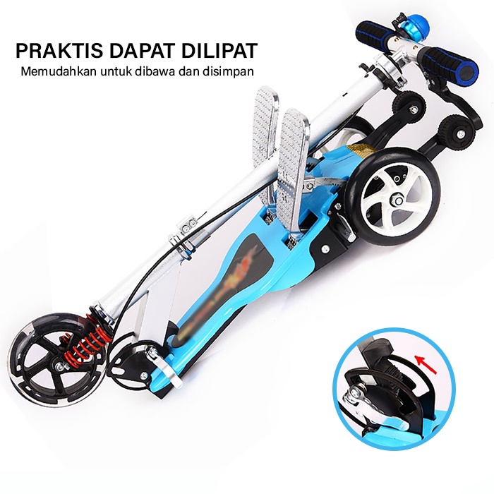 Skuter Otoped Dual Pedal Injakan Besi / Scooter Otopet