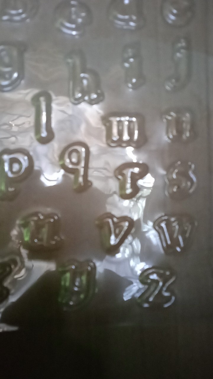 Cj Cetakan Coklat Cokelat Huruf Latin Plastik