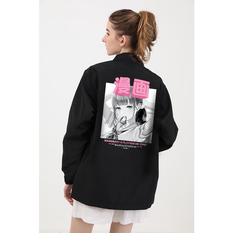 Jaket Coach Windbreaker Parasut Taslan Manga Anime Jepang Pria Wanita Distro Erigo Murah unisex