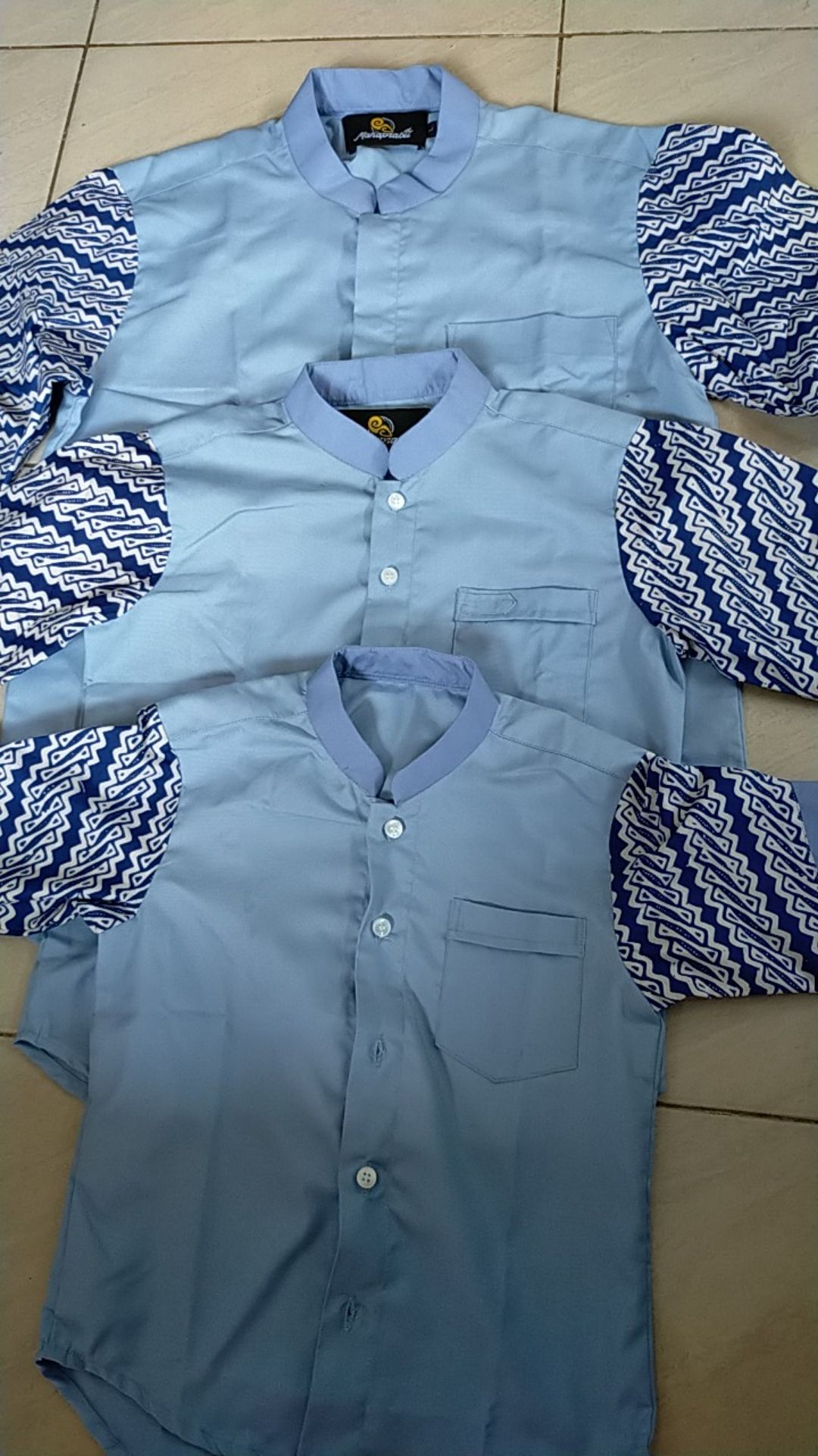 Kemeja Koko Batik Slimfit | Mahapatih Skyblue | Bisa Custom Xxs - Xxl - Xxxl