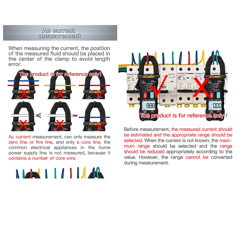 NEW ANENG ST201 Clamp Ammeter Digital Multimeter Capacimeter Resistance Ohm Tester
