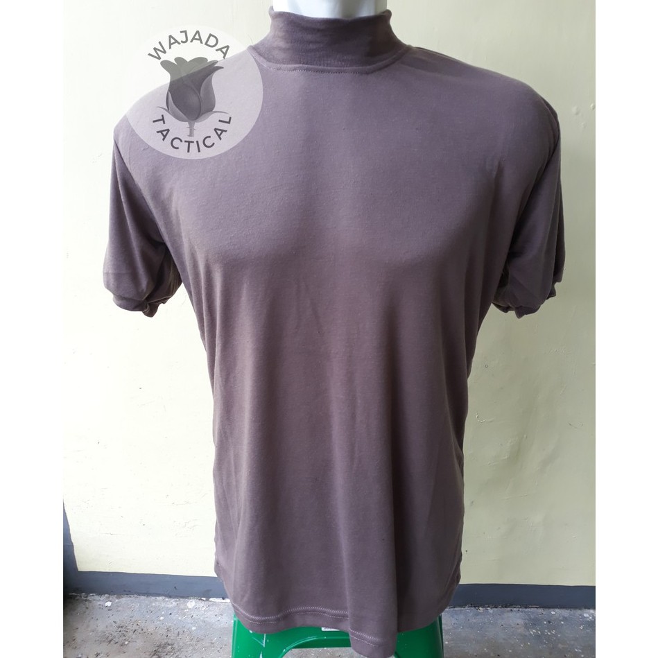 Kaos Kerah Tinggi Coklat Security Satpam