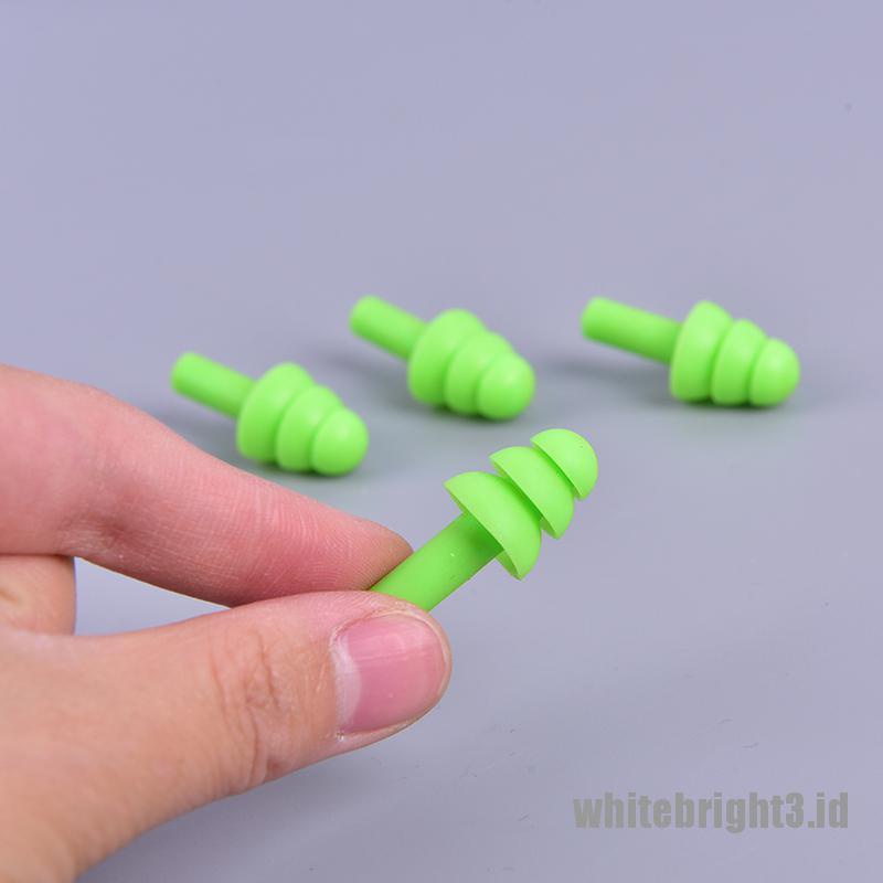 2 Pasang Ear Plugs Warna Putih Pencegahan Kebisingan Untuk Tidur Perjalanan