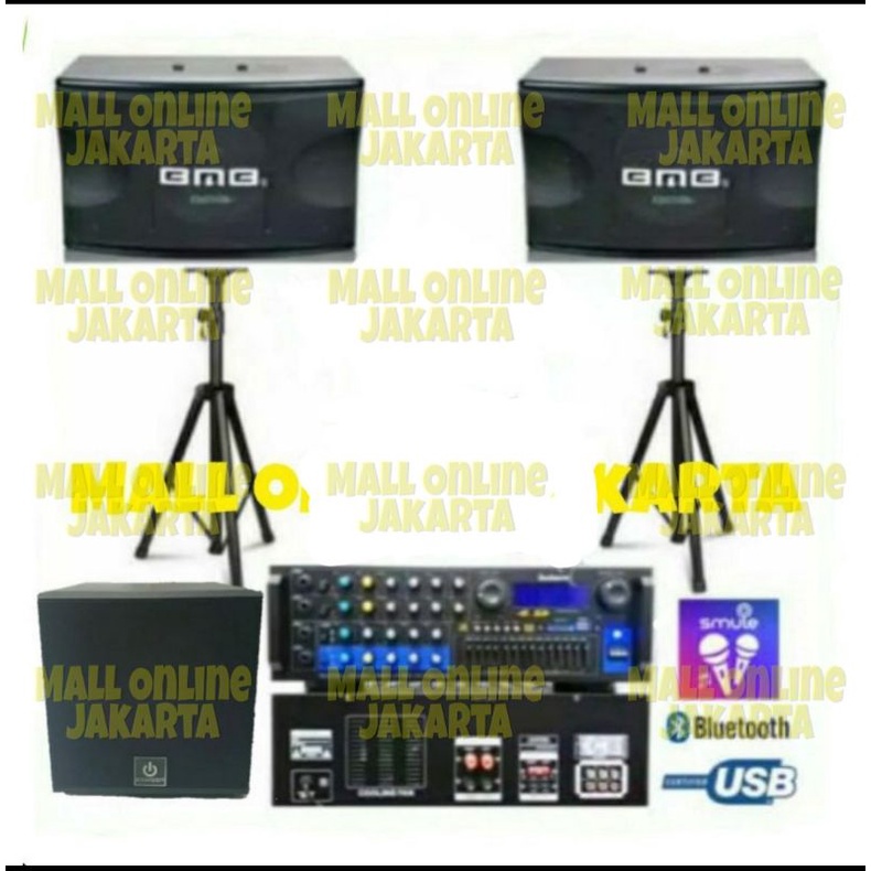 Paket bmb 8 inch karaoke sound system subwoofer aktif 12 inch original