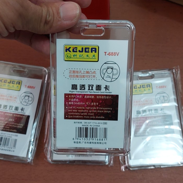 

Berkualitas Id Card Holder Acrylic Transparant Kejea Name Tag Id Card Holder Mika Sale!!!