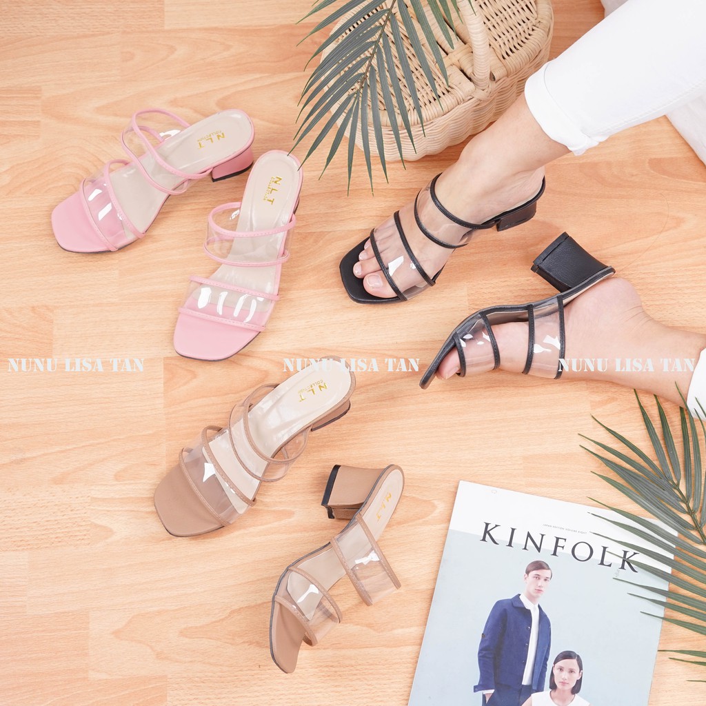 NunuLisaTan - Sepatu Hak Chunky Wanita HEELS TAHU BENING