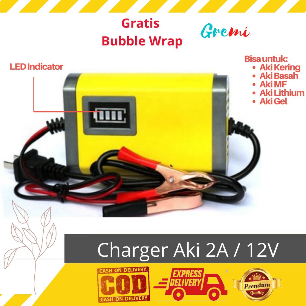 Charger Aki 2A 12 V Stroom Aki Casan Accu Charger 2A 12V Sparepart Motor Cas Accu Sparepart Mobil