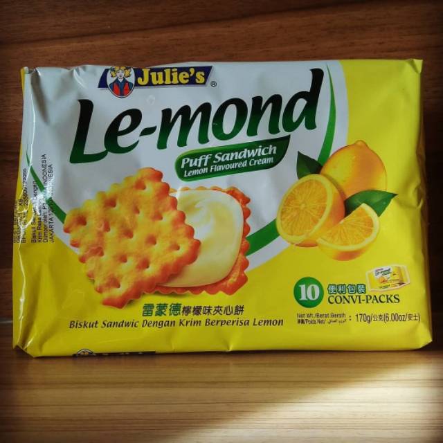 

Biskuit Julie's Lemon, Wheat, Vegie, Cheese