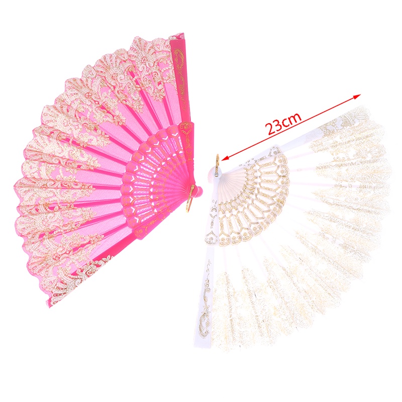 Kipas Lipat Bahan Lace Sutra Gaya Spanyol Untuk Pesta Pernikahan