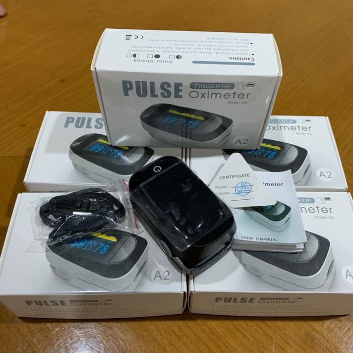 Pulse Oximeter A2 Finger Saturasi Oxymeter Kadar Oksigen Detak Jantung