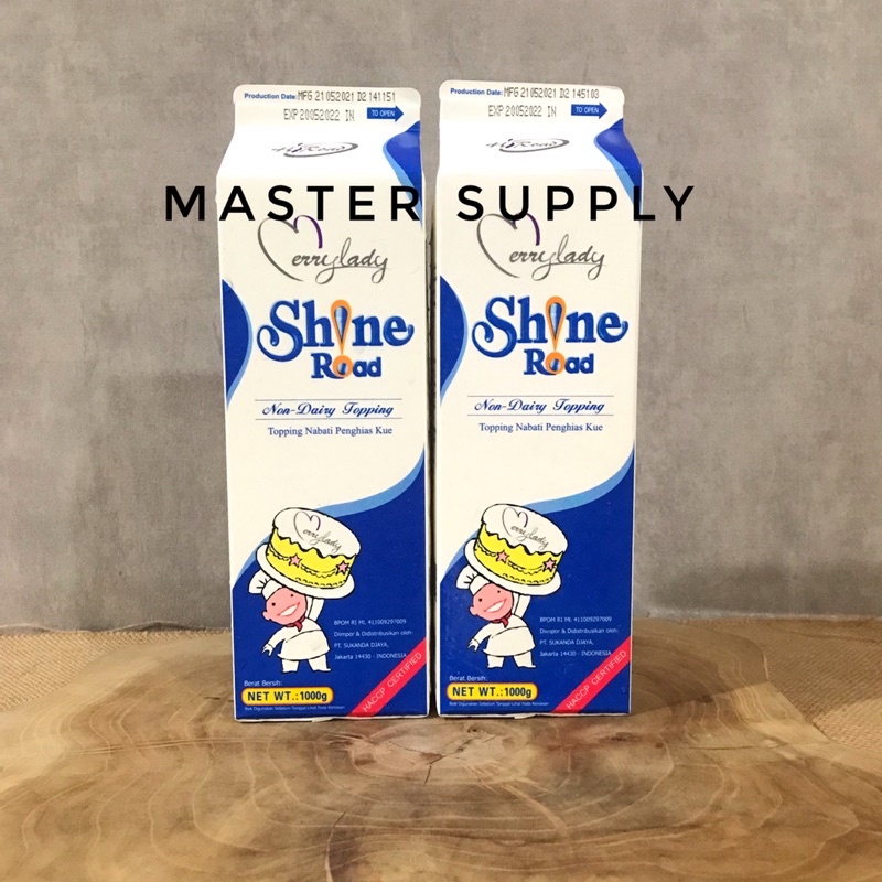 SHINE ROAD NON DAIRY WHIPPING CREAM 1L / TOPPING NABATI HALAL Shopee