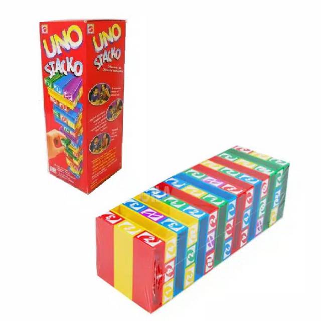 Mainan edukatif anak/ Mainan balok susun/ uno stacko/ tumbling stuccking tower