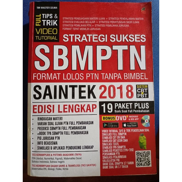 

(PRELOVED) SBMPTN SAINTEK 2018