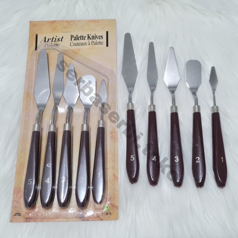 

Palette Knife Set/Spatula Lukisan/Pisau Palet Lukis - Isi 5 pcs