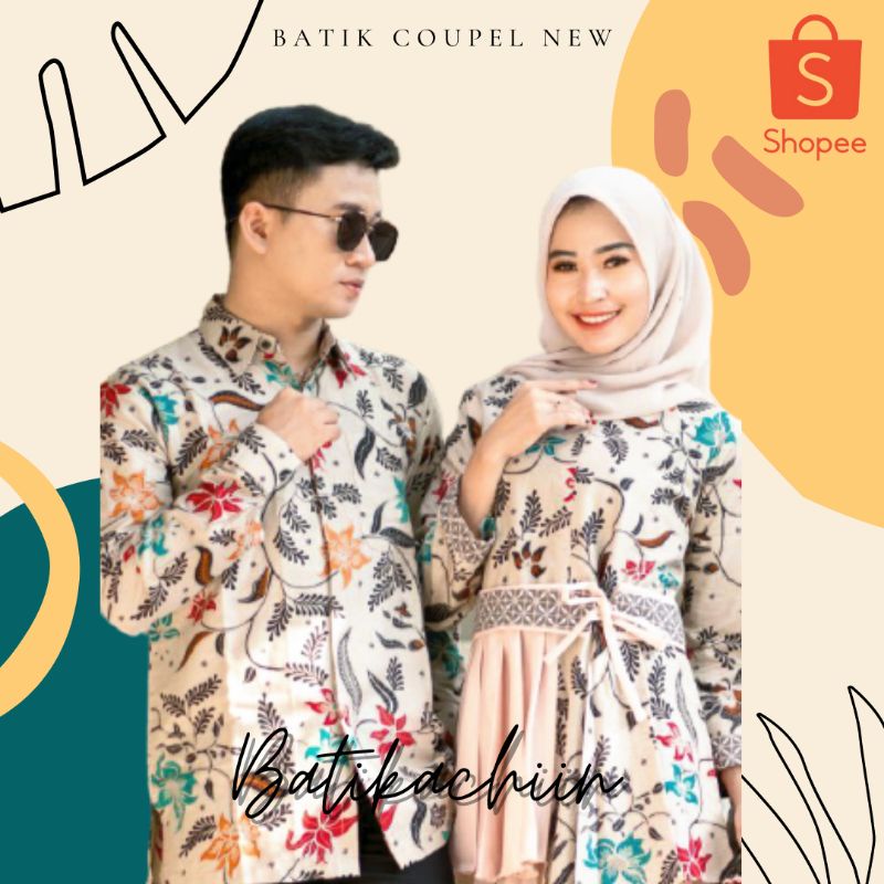 Batik coupel pria wanita hem kemeja remaja tunik panjang pendek