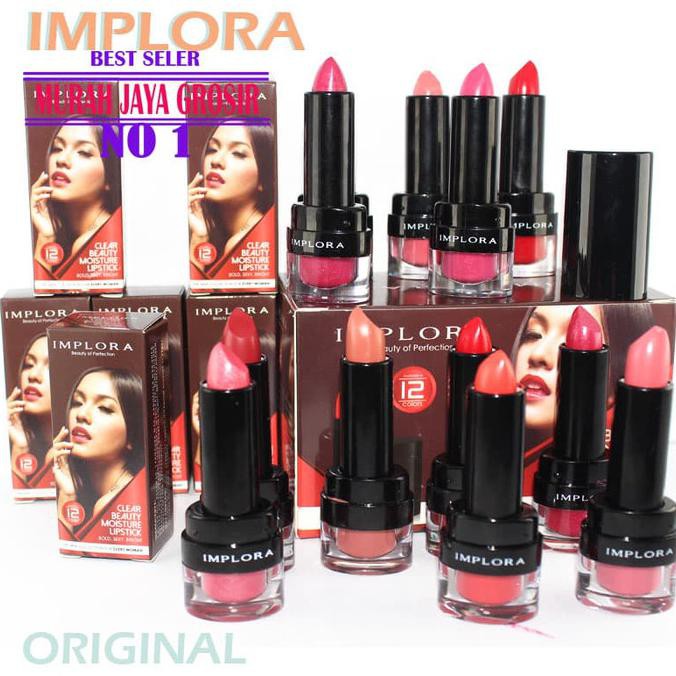 Termurah  Lipsttik implora original 2211 lipstik isi 12pc warna lengkap BPOM barang berkualitas