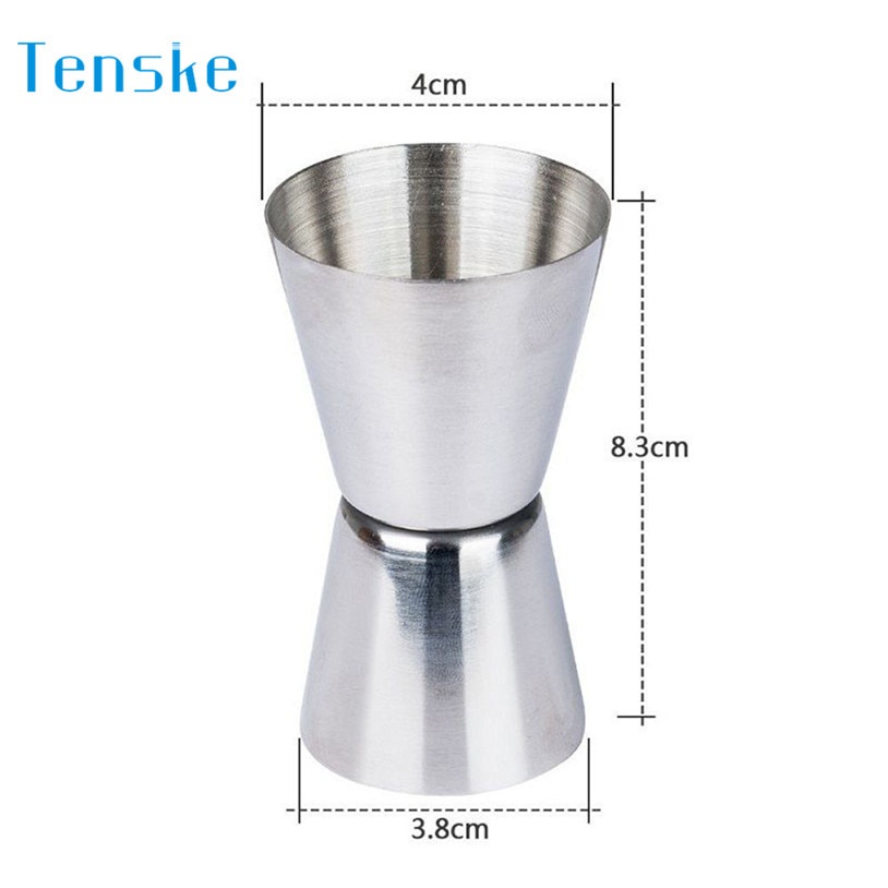 Gelas Ukur Takar Measuring Jigger Shot 15ml 30ml  - Silver