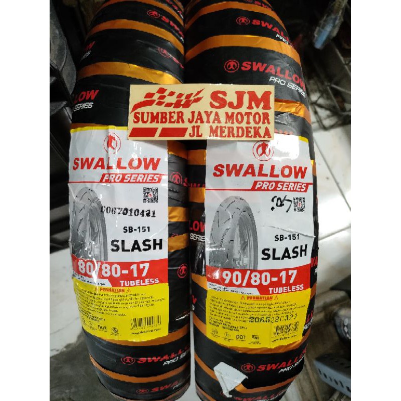 Ban swallow Slash soft kompon ukuran 80/80 dan 90/80 ring 17 swallow ring 17 soft coumpon road race