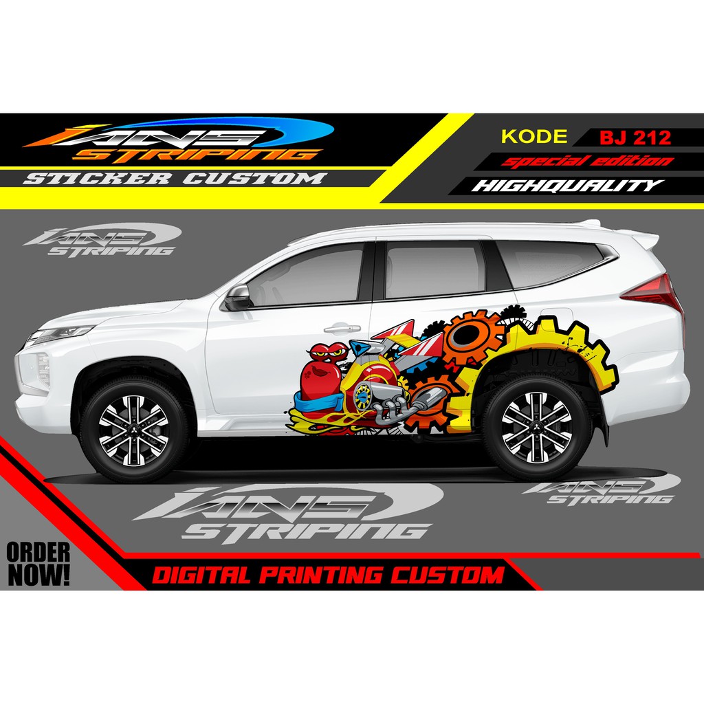 STICKER MOBIL PAJERO, INNOVA, FORTUNER