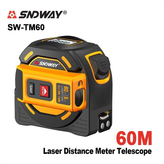 SW-TM60 SNDWAY - Multi Measuring Tape 5M and Laser Distance Meter 60M