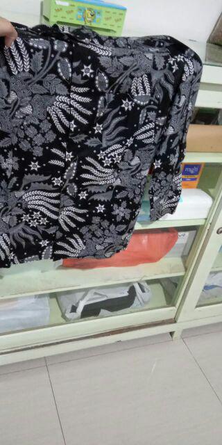 Kemeja Batik Murah Lengan Panjang Manggar Abu