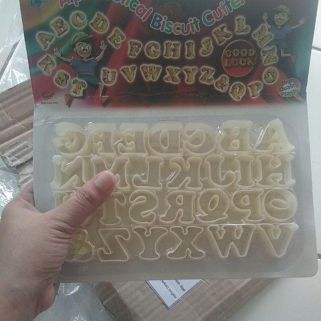 Alphabet Biscuit Cutter / Cetakan Huruf Alphabet / Abjad