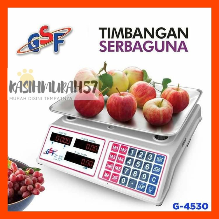 TIMBANGAN SERBAGUNA GSF / TIMBANGAN DIGITAL BUAH 30KG / TIMBANGAN DIGITAL LAUNDRY BARANG 30KG / TIMBANGAN GSF 4530 / GSF4530 / GSF G4530 / GSF G-4530