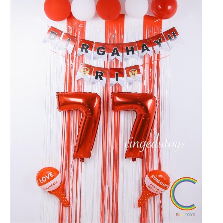 TRXNn4N8--PAket balon dekorasi 17 agustus KEMERDEKAAN Dirgahayu HUT RI 77 simple set + free lampu 2M