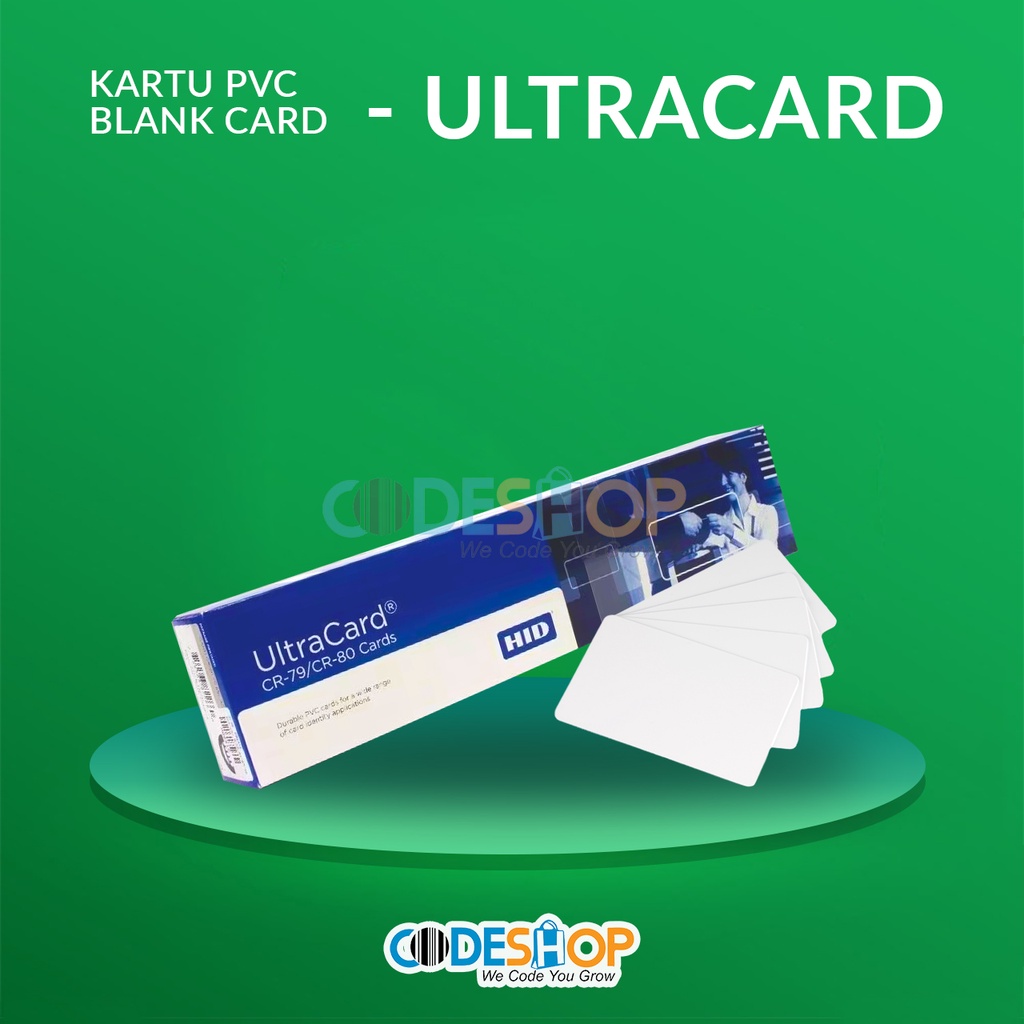 Jual Kartu PVC Ultracard Noco CR80 Blank ID Card Putih Polos for Fargo ...