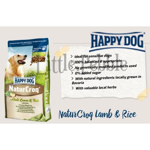 happy dog natur croq adult lamb and rice 4kg