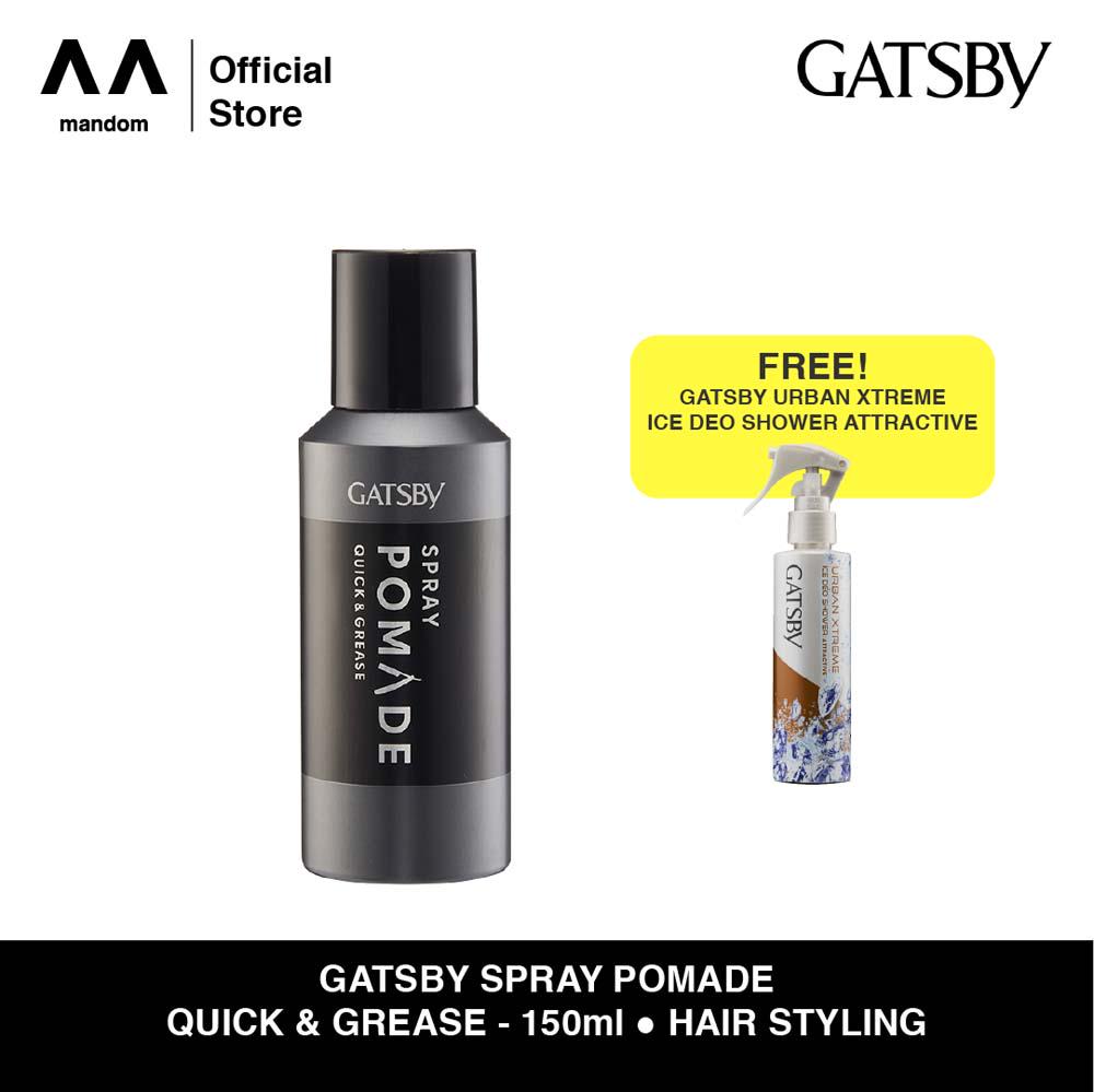 GATSBY Spray Pomade Quick & Grease FREE GB Urban Xtreme Ice Deo Shower Attractive