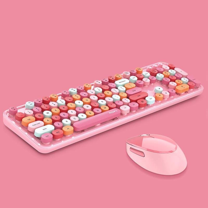 MOFii Keyboard Wireless Mouse Wireless Set Sweet Colorful - Garansi Resmi 6 Bulan