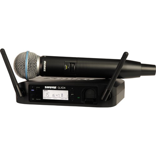 Mic Wireless Shure GLXD24/B58 SHURE GLXD 24 BETA 58 ORIGINAL Digital Wireless Handheld