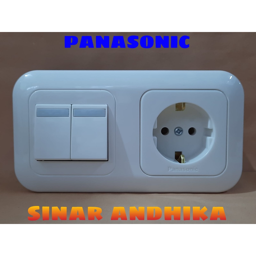 STOP KONTAK NON CP + SAKLAR SERI KECIL HOTEL PUTIH PANASONIC WEJP 11312-7+WEJ 5532