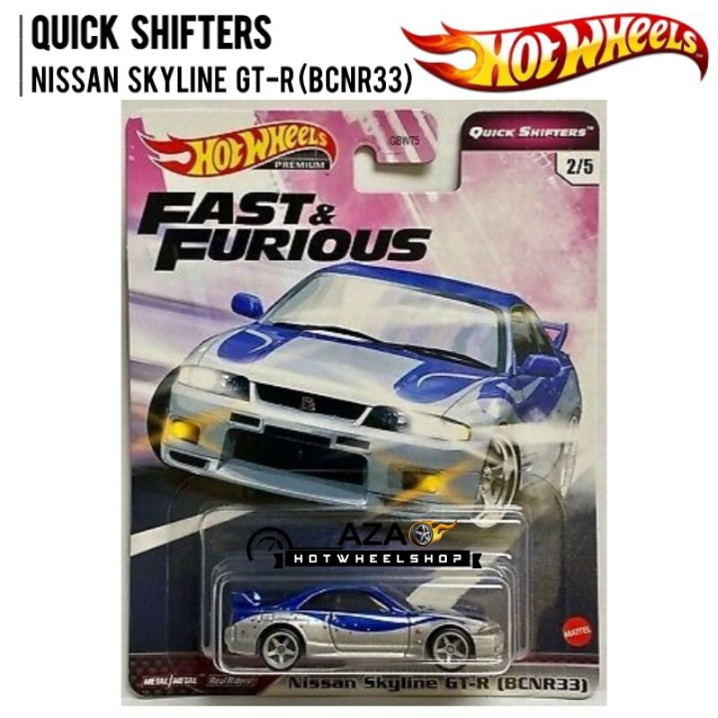 Hot Wheels Nissan Skyline GT R33 GT-R 33 Fast and Furious Quick Shifters FNF Premium HW Hotwheels