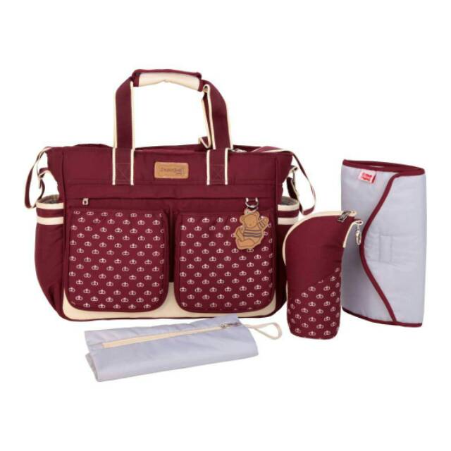 Tas bayi besar dialogue emerald series, warna maroon