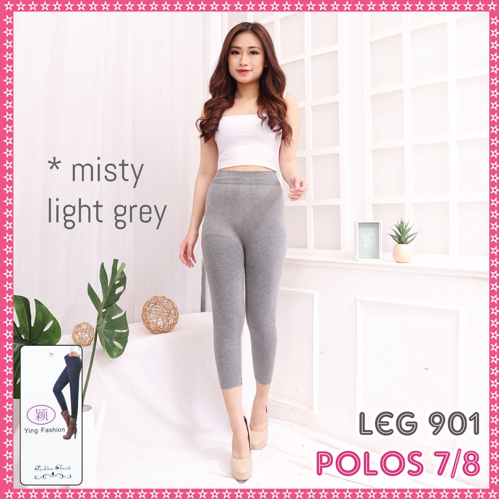 Grosir Minim 6 pcs ] Leg 701 Pendek / Legging polos pendek 7/8 import / legging polos wanita / legging polos import / legging hitam