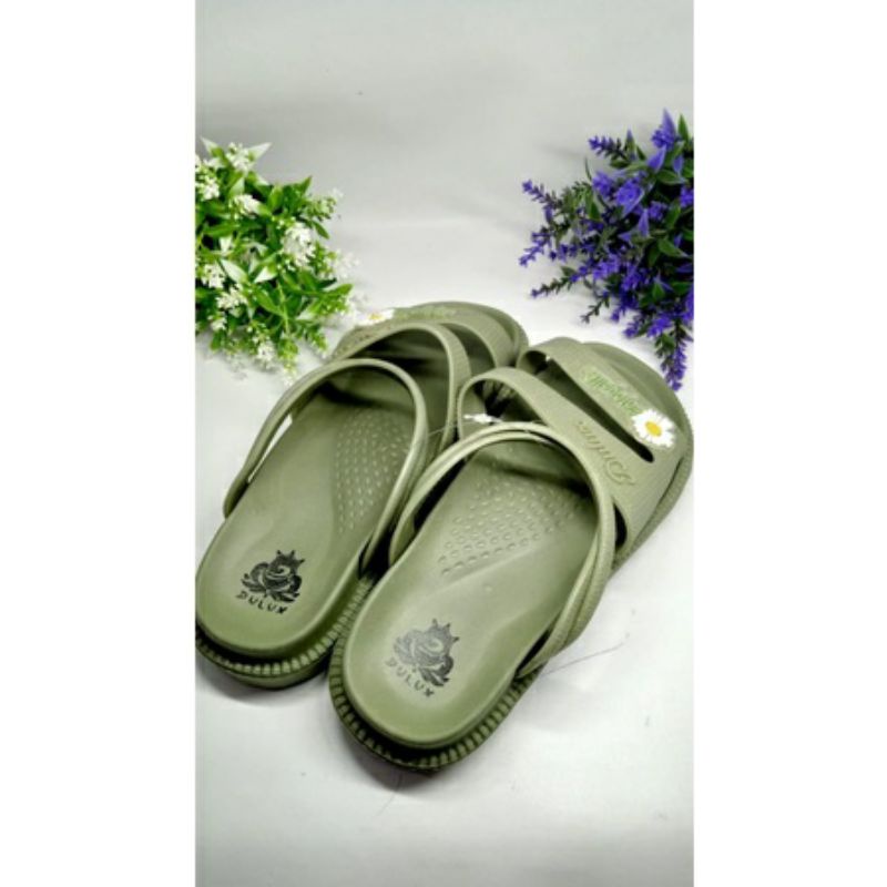 SANDAL ANAK PEREMPUAN KEKINIAN MOTIF BUNGA DULUX UKURAN 24-40