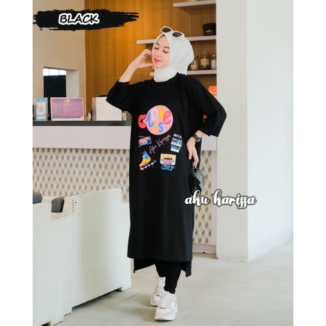 MIDI DRESS LOVE IS ORI AKU KARISSA ATASAN WANITA MODERN KEKINIAN