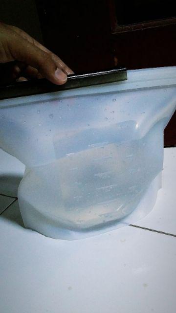 Kantong Vacuum Makanan Bahan Silicon Ziplock 1000ml
