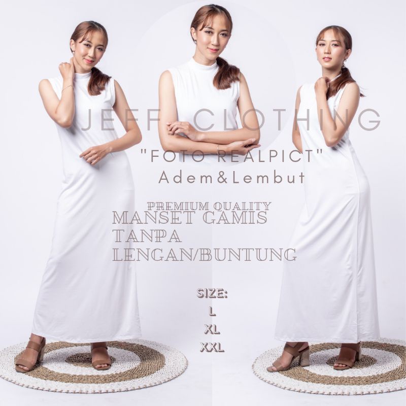 MANSET GAMIS | INNER GAMIS TANPA LENGAN | GAMIS BUNTUNG | GAMIS LEKBONG | DALEMAN GAMIS POLOS