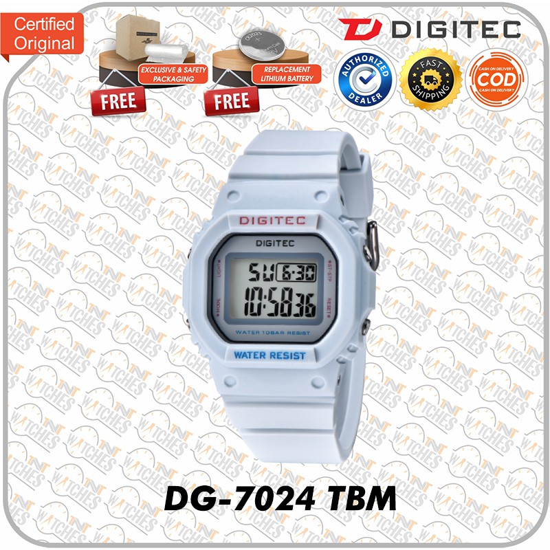 Jam Tangan DIGITEC DG-7024 / DG 7024 / DG7024 4088  Watch ORIGINAL-Blue - TBMR