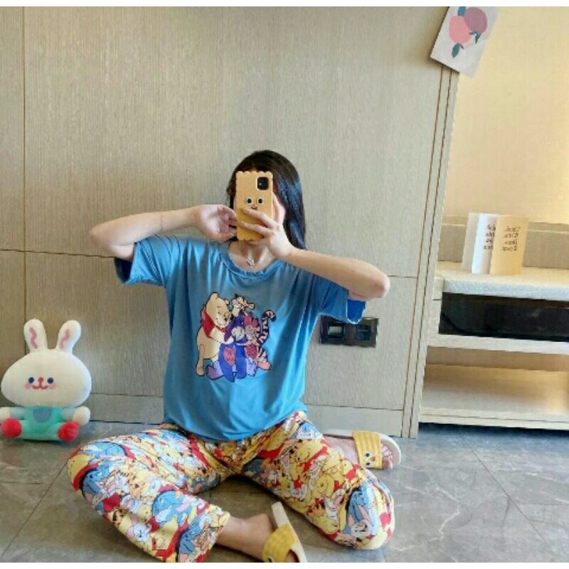 ONE SET PAJAMAS WINNIE THE POOH BLUE