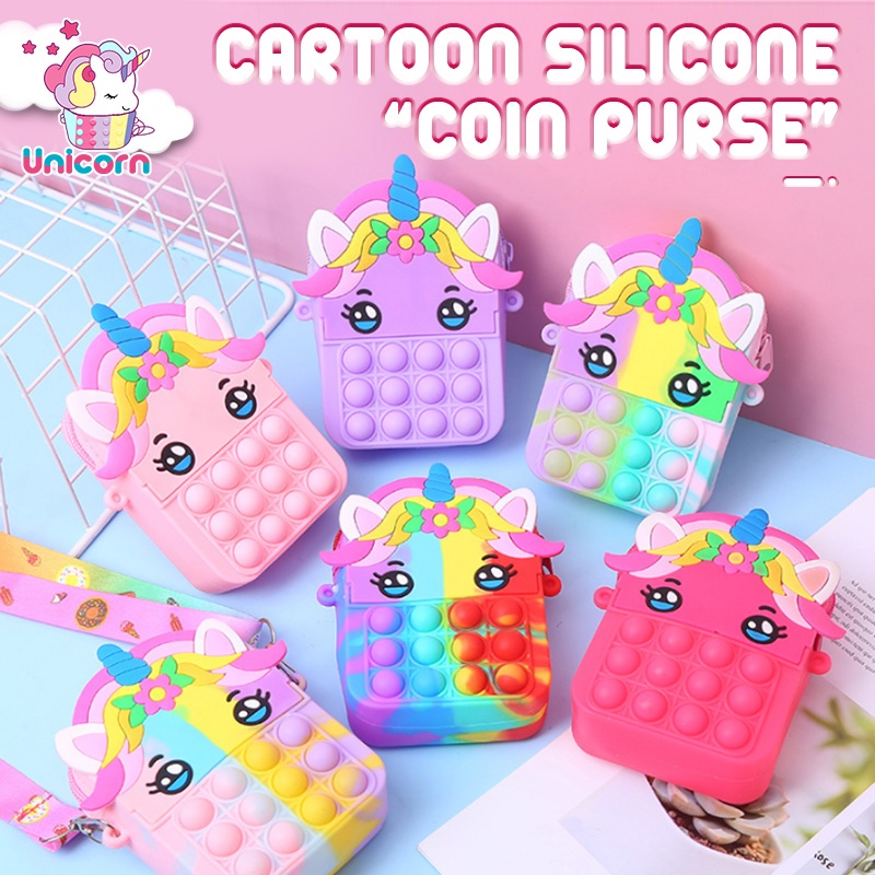 Tas Anak Pop It Unicorn / Tas Pop It