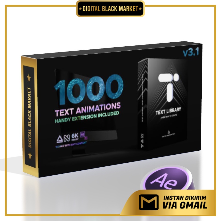 Animation Studio - Text Library Handy Text Animations V3 - After Effect (Extension)