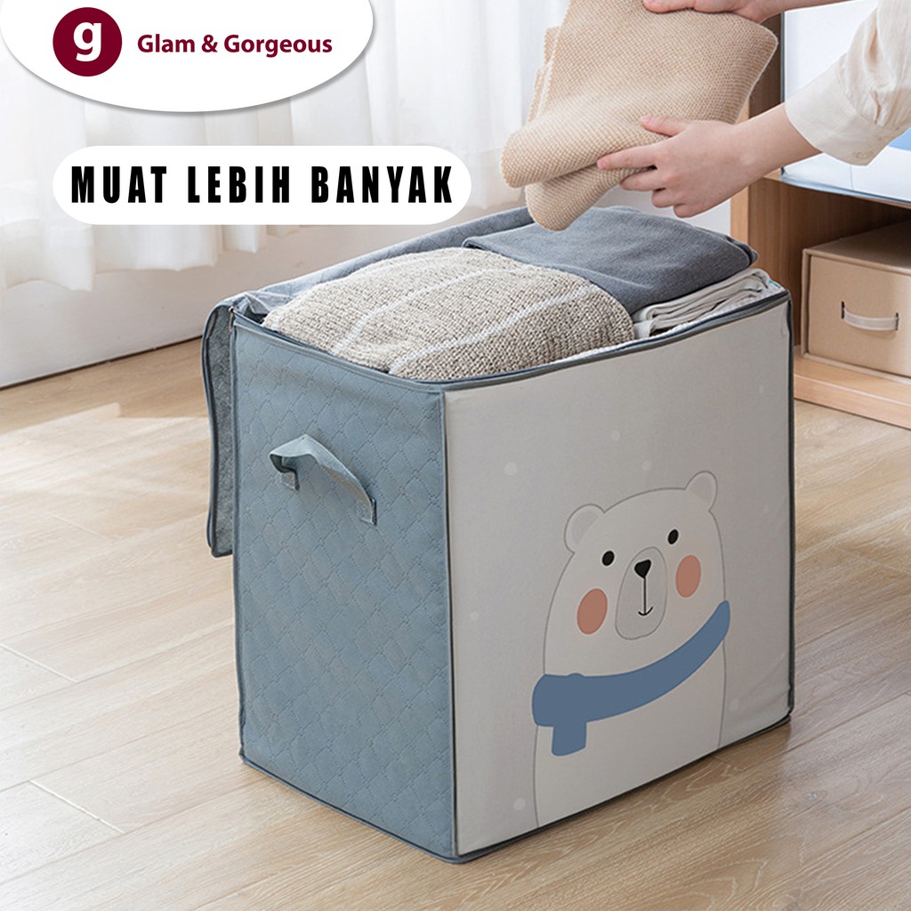 Kotak Penyimpanan Baju Selimut Mainan Serbaguna Storage Box Organizer TP008