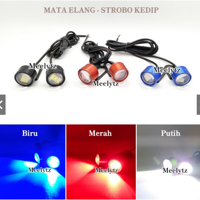 Lampu Led mata elang mini breket spion Eagle eye kedipkedip dc 12volt