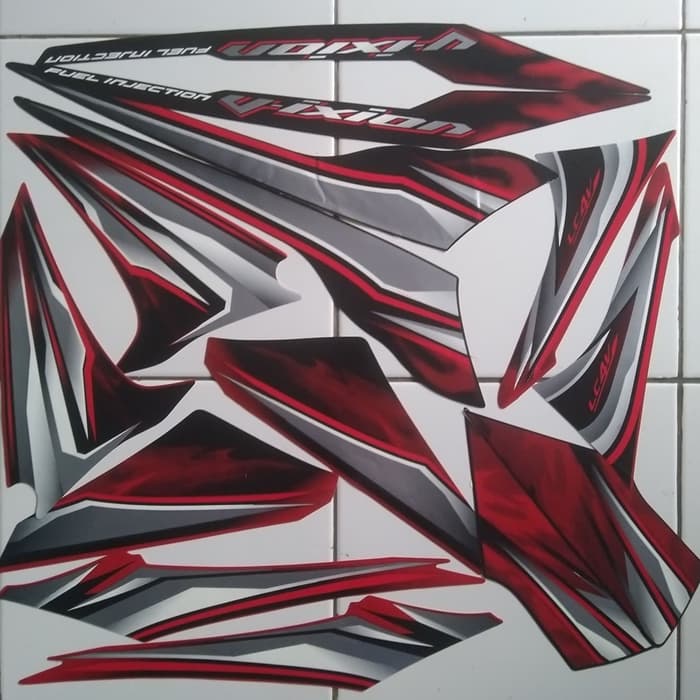 stiker striping Vixion fuel injection 2019merah