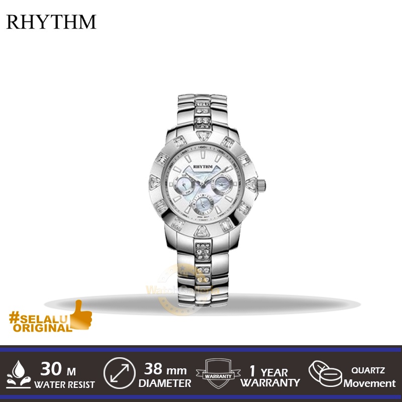 Jam Tangan Analog Ladies RHYTHM F1101S01 Original Murah