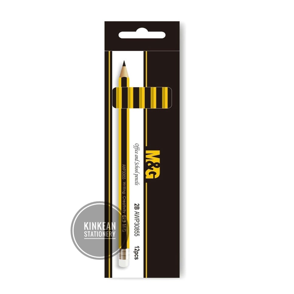 Pencil Hexagon with eraser 2B - M&amp;G AWP30855